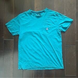 Psycho Bunny Short Sleeve Pocket Logo T-Shirt Mens XL Turquoise Blue